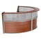 Linea Italia Curved Reception Desk 3 Units, Clear Panel, 143 inW x 71 inD, Cherry ZUC317 - alternate 2